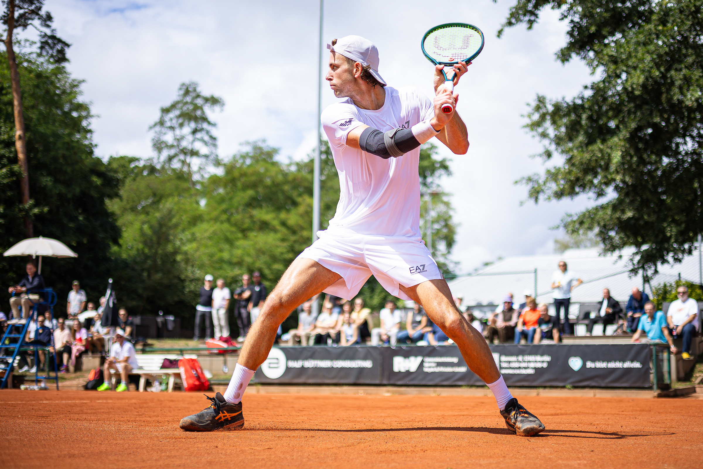 2. bundesliga nord herren: tc scc berlin vs. tc 1899 blau weiss, berlin, tc scc berlin, 13.07.2025, photo shows hartenstein, jonas pelle (tc 1899 blau weiss berlin)