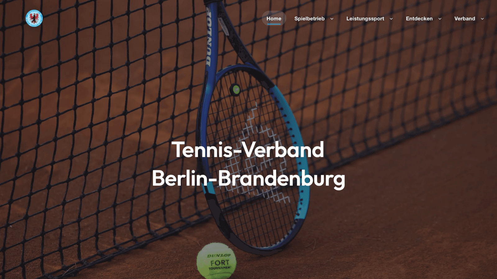 Website of the Tennis Association Berlin-Brandenburg